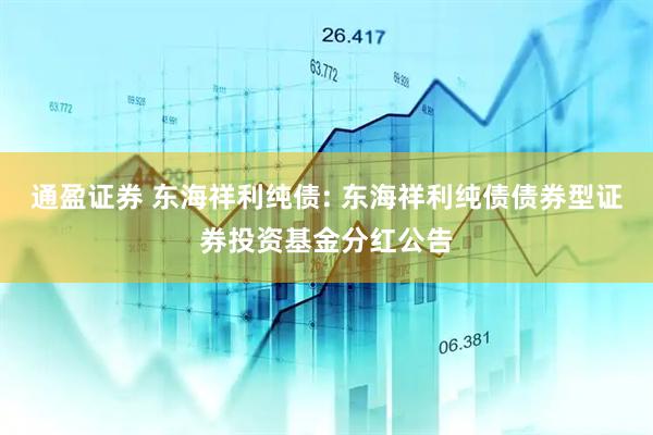 通盈证券 东海祥利纯债: 东海祥利纯债债券型证券投资基金分红公告